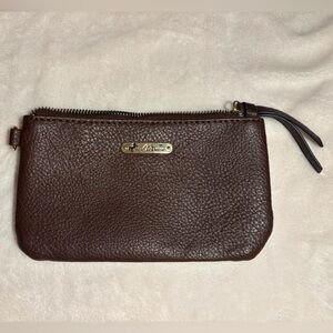 Montana West Chocolate Brown faux Leather wallet coin purse w/ Gold hardware